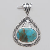 Boulder Turquoise Silver Pendants