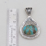 Boulder Turquoise Silver Pendants