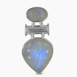Rainbow Moonstone Silver Pendants