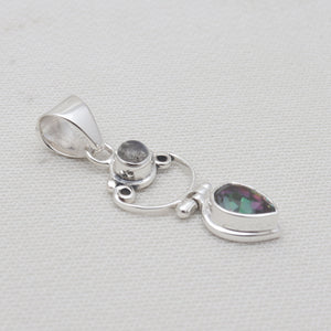 Mystic Quartz & Labradorite Silver Pendants