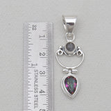 Mystic Quartz & Labradorite Silver Pendants