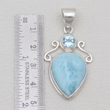 925 Sterling Silver Larimar Pendants
