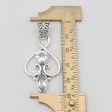 925 Sterling Silver Blue Topaz Pendants