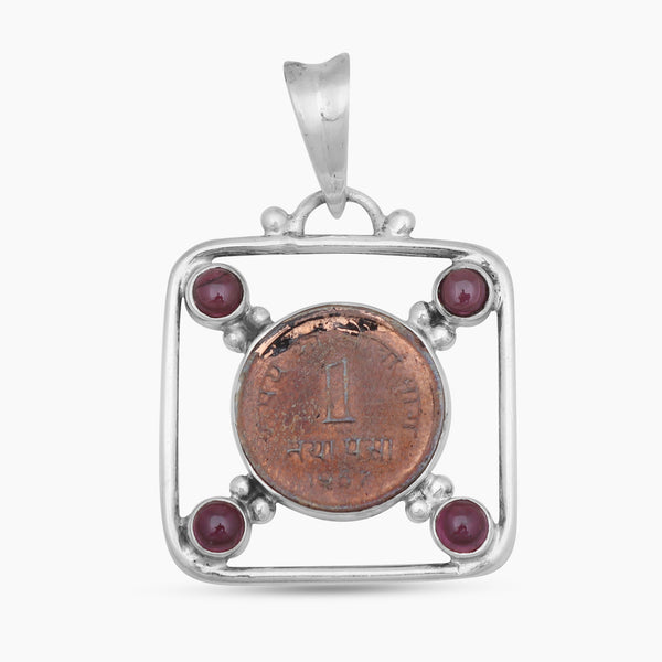 925 Sterling Silver Tourmaline & Coin Pendants