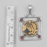 925 Sterling Silver Tourmaline & Coin Pendants