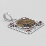 925 Sterling Silver Tourmaline & Coin Pendants