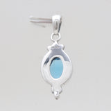 925 Sterling Silver Blue Topaz Pendants