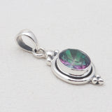 925 Sterling Silver Blue Topaz Pendants