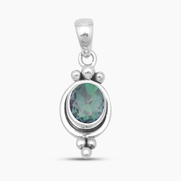925 Sterling Silver Blue Topaz Pendants