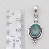 925 Sterling Silver Blue Topaz Pendants