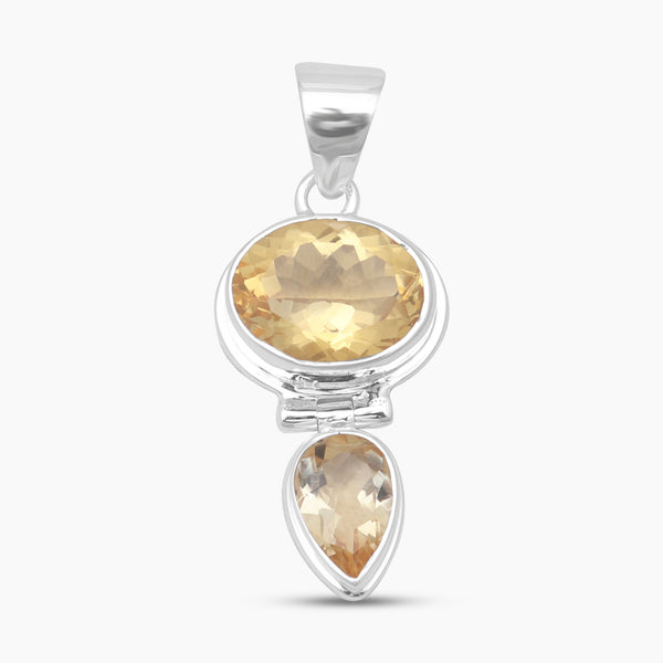 925 Sterling Silver Citrine Pendants