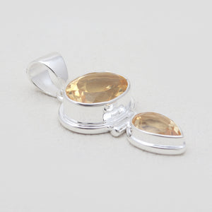 925 Sterling Silver Citrine Pendants