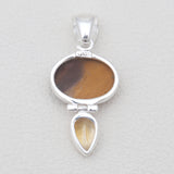 Mookaite & Citrine Silver Pendants