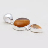Mookaite & Citrine Silver Pendants