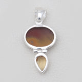 Mookaite & Citrine Silver Pendants
