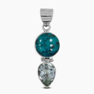 Tibetan Turquoise Silver Pendants
