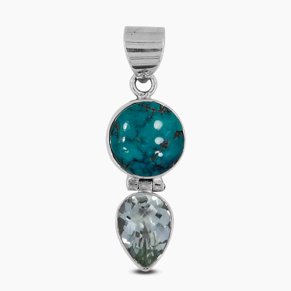Tibetan Turquoise Silver Pendants
