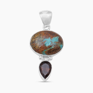925 Sterling Silver Boulder Turquoise Pendants