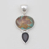 925 Sterling Silver Boulder Turquoise Pendants