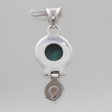 Malachite & Smoky Quartz Silver Pendants