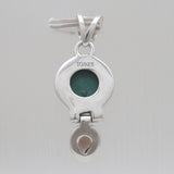 Malachite & Smoky Quartz Silver Pendants
