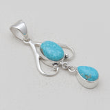 925 Sterling Silver Mexican turquoise Pendants