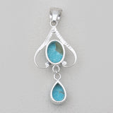 925 Sterling Silver Mexican turquoise Pendants