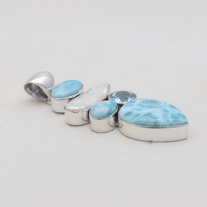 925 Sterling Silver Larimar Pendants