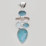 925 Sterling Silver Larimar Pendants