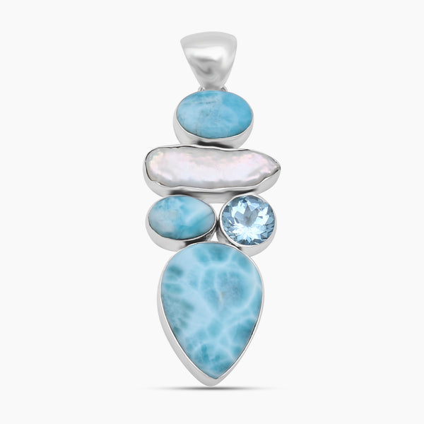 925 Sterling Silver Larimar Pendants