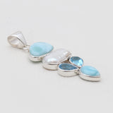 925 Sterling Silver Larimar Pendants