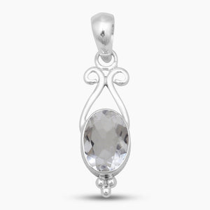 Crystal Silver Pendants
