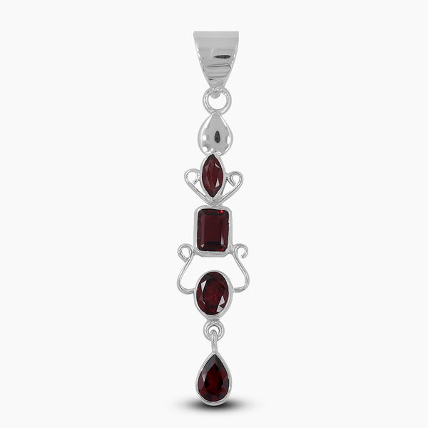 925 Sterling Silver Garnet Pendants