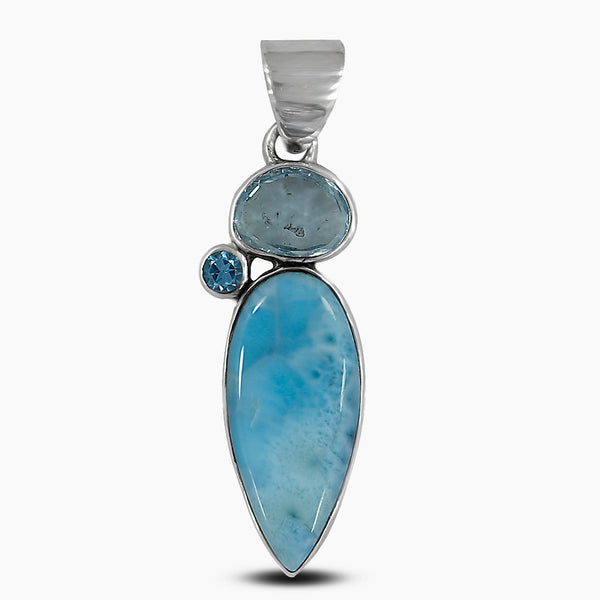 925 Sterling Silver Larimar Pendants
