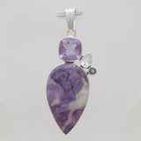 925 Sterling Silver Morado Opal Pendants
