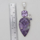925 Sterling Silver Morado Opal Pendants