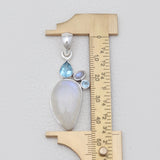 925 Sterling Silver Rainbow Moonstone Pendants