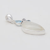 925 Sterling Silver Rainbow Moonstone Pendants