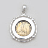 925 Sterling Silver Indian Coin Pendants