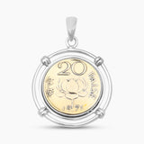 925 Sterling Silver Indian Coin Pendants