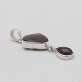 Ammolite & Hessonite Silver Pendants