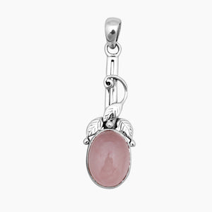925 Silver Rose Quartz Pendants