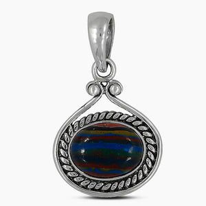 925 Silver Rainbow Calsilica Pendants