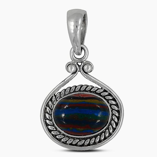 925 Silver Rainbow Calsilica Pendants
