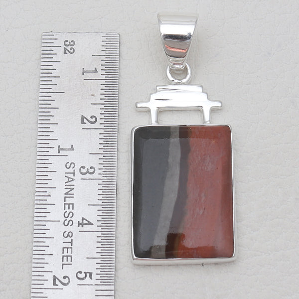 925 Silver Polychrome Jasper Pendants