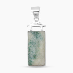 Glacier Green Emerald Silver Pendants