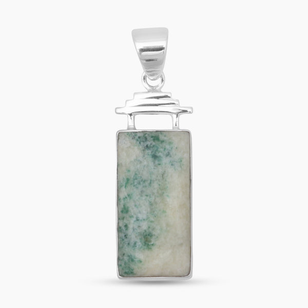 Glacier Green Emerald Silver Pendants