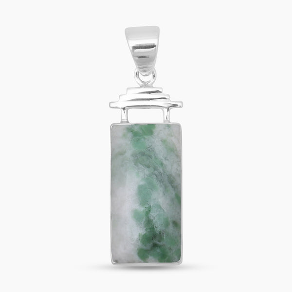 Glacier Green Emerald Silver Pendants
