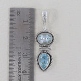 Blue Topaz Gemstone 925 Sterling Silver Pendant