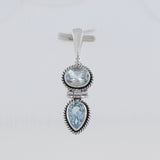 925 Sterling Silver Blue Topaz Pendant